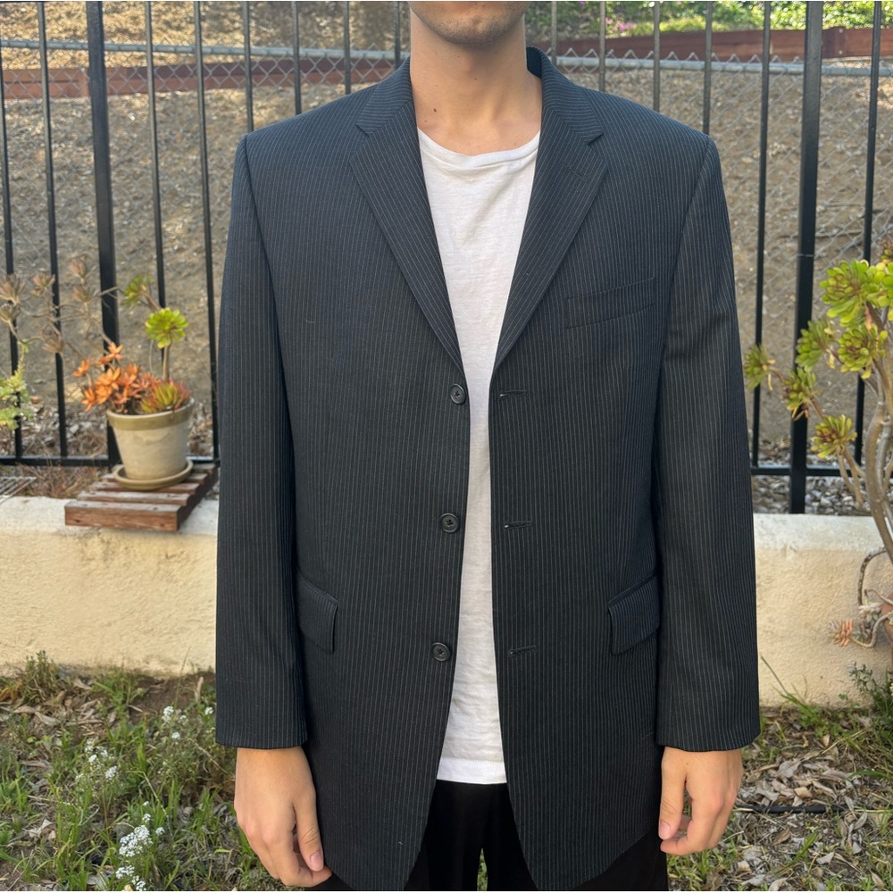 Calvin Klein Wool striped Suit Jacket Blazer